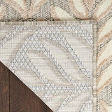 Nourison Aloha Indoor/Outdoor Ivory/Grey 3'6" x 5'6" Area Rug, Easy Cleaning, Non Shedding, Bed Room, Living Room, Dining Room, Kitchen (4x6)