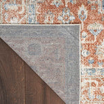 Nourison Astra Machine Washable Traditional Denim Multi 2'2" x 10' Area Rug, Non Shedding, Easy Cleaning Bed Room, Living Room, Dining Room, Kitchen (2x10)