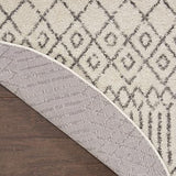 Nourison Passion Bohemian Ivory/Grey 4' x Round Area -Rug, Easy -Cleaning, Non Shedding, Bed Room, Living Room, Dining Room, Kitchen (4 Round)