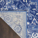 Nourison Whimsicle Traditional Navy 2' x 6' Area Rug, Easy Cleaning, Non Shedding, Bed Room, Living Room, Dining Room, Kitchen (2x6)