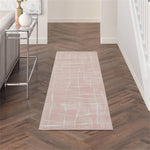 Nourison Whimsicle Pink Ivory 2' x 8' Area Rug, Contemporary, Artistic, Easy Cleaning, Non Shedding, Bed Room, Living Room, Dining Room, Kitchen, (8' Runner)