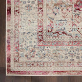 Nourison Vintage Kashan Vintage Red/Ivory 2'4" x 8' Area -Rug, Easy -Cleaning, Non Shedding, Bed Room, Living Room, Dining Room, Kitchen (2x8)