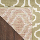 Nourison Jubilant Contemporary Olive 5'3" x 7'3" Area -Rug, Easy -Cleaning, Non Shedding, Bed Room, Living Room, Dining Room, Kitchen (5x7)" }