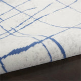 Nourison Whimsicle Ivory Blue 2' x 8' Area Rug, Contemporary, Artistic, Easy Cleaning, Non Shedding, Bed Room, Living Room, Dining Room, Kitchen, (8' Runner)