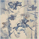 Nourison Somerset Floral Ivory/Blue 2'6" x 4' Area -Rug, Easy -Cleaning, Non Shedding, Bed Room, Living Room, Dining Room, Kitchen (3x4)