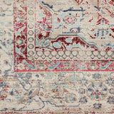 Nourison Vintage Kashan Vintage Red/Ivory 2'4" x 8' Area -Rug, Easy -Cleaning, Non Shedding, Bed Room, Living Room, Dining Room, Kitchen (2x8)