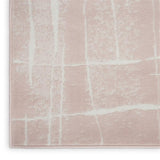 Nourison Whimsicle Pink Ivory 2' x 8' Area Rug, Contemporary, Artistic, Easy Cleaning, Non Shedding, Bed Room, Living Room, Dining Room, Kitchen, (8' Runner)