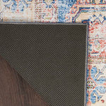 Nourison Fulton Traditional Blue/Ivory 2'3" x 7'6" Area Rug, Easy Clean, Non Shedding, Bed Room, Living Room, Dining Room, Kitchen (2x8)