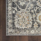 Nourison Oushak Home 4' x 6' Charcoal Fabric Vintage Indoor Rug