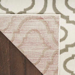 Nourison Jubilant 63x87 Indoor Transitional Fabric Rug in Ivory and Green