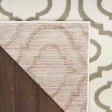 Nourison Jubilant 63x87 Indoor Transitional Fabric Rug in Ivory and Green