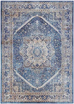 Nourison Vintage Home Vintage Blue 3'9" x 5'9" Area Rug, Easy Clean, Non Shedding, Bed Room, Living Room, Dining Room, Backyard, Deck, Patio (4x6)