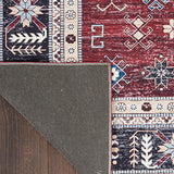 Nourison Fulton Traditional Red 2'3" x 7'6" Area Rug, Easy Clean, Non Shedding, Bed Room, Living Room, Dining Room, Kitchen (2x8)