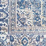 Nourison Vintage Home Vintage Blue 3'9" x 5'9" Area Rug, Easy Clean, Non Shedding, Bed Room, Living Room, Dining Room, Backyard, Deck, Patio (4x6)