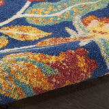 Nourison Allur Modern Navy Multicolor 2'3" x 7'6" Area Rug, Easy Clean, Non Shedding, Bed Room, Living Room, Dining Room, Kitchen (2x8)