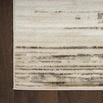 Nourison Serenity Home Abstract Ivory Beige 3'11" x 5'11" Area Rug, Easy Clean, Non Shedding, Bed Room, Living Room, Dining Room, Backyard, Deck, Patio (4x6)
