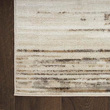 Nourison Serenity Home Abstract Ivory Beige 3'11" x 5'11" Area Rug, Easy Clean, Non Shedding, Bed Room, Living Room, Dining Room, Backyard, Deck, Patio (4x6)