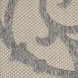 Nourison Palamos Indoor/Outdoor Cream Grey 2'2" x 3'9" Area Rug, Easy Cleaning, Non Shedding, Bed Room, Living Room, Dining Room, Backyard, Deck, Patio (2x4)