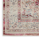 Nourison Vintage Kashan Vintage Red/Ivory 2'4" x 8' Area -Rug, Easy -Cleaning, Non Shedding, Bed Room, Living Room, Dining Room, Kitchen (2x8)