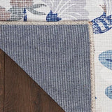 Nourison Washables Floral Ivory Multicolor 2'2" x 10' Area -rug, Easy -cleaning, Non Shedding, Bed Room, Living Room, Dining Room, Kitchen (2x10)