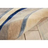 Nourison Somerset Striped Ivory/Blue 2' x 2'9' Area-Rug, Easy-Cleaning, Non Shedding, Bed Room, Living Room, Dining Room, Kitchen (2x3)