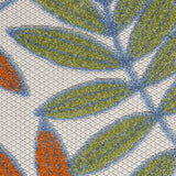 Nourison Aloha Indoor/Outdoor Tropical Botanical Ivory/Multi 2'3" x 10' Area Rug, (2' x 10')