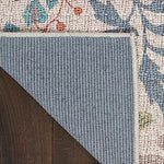 Nourison Washables Floral Cream Multicolor 4' x 6' Area -Rug, Easy -Cleaning, Non Shedding, Bed Room, Living Room, Dining Room, Kitchen (4x6)