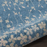 Nourison Tranquil Floral Turquoise 2' x 4' Area Rug, Easy Cleaning, Non Shedding, Bed Room, Living Room, Dining Room, Kitchen (2x4)