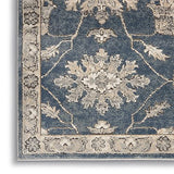 Nourison Concerto Traditional Blue/Beige 2'2" x 7'6" Area -Rug, Easy -Cleaning, Non Shedding, Bed Room, Living Room, Dining Room, Kitchen (2x7)