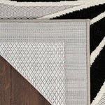 Nourison Aloha 4' x 6' Black White Fabric Contemporary Area Rug (4' x 6')