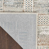 Nourison Glam Modern Ivory Multicolor 2'3" x 7'6" Area -rug, Easy -cleaning, Non Shedding, Bed Room, Living Room, Dining Room, Kitchen (2x8)