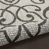 Nourison Garden Party Ivory/Charcoal 5' Round Area Rug, 5'3" x Round