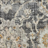 Nourison Oushak Home 4' x 6' Charcoal Fabric Vintage Indoor Rug