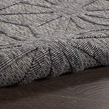 Nourison Palamos Indoor/Outdoor Dark Grey 8'10" x 11'10" Area Rug, Easy Cleaning, Non Shedding, Bed Room, Living Room, Dining Room, Backyard, Deck, Patio (9x12)