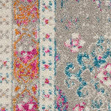 Nourison Passion Bohemian Grey/Multi 3'9" x 5'9" Area -Rug, Easy -Cleaning, Non Shedding, Bed Room, Living Room, Dining Room, Kitchen (4x6)