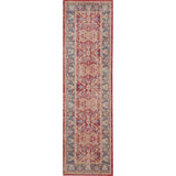 Nourison Global Vintage Traditional Red 2'4" x 8' Area Rug, Easy Clean, Non Shedding, Bed Room, Living Room, Dining Room, Kitchen (2x8)