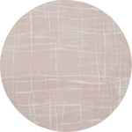 Nourison Whimsicle Pink Ivory 8' x Round Area Rug, Contemporary, Artistic, Easy Cleaning, Non Shedding, Bed Room, Living Room, Dining Room, Kitchen, (8' Round)