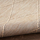 Nourison Practical Solutions Indoor/Outdoor Natural 4' x 6' Area Rug, Easy Cleaning, Non Shedding, Bed Room, Living Room, Dining Room, Backyard, Deck, Patio (4x6)