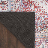 Nourison Vintage Home Vintage Ivory Red 5' x 7' Area -Rug, Easy -Cleaning, Non Shedding, Bed Room, Living Room, Dining Room, Backyard, Deck, Patio (5x7)