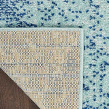 Nourison Passion Abstract Blue Multicolor 2'2" x 7'6" Area Rug, Easy Clean, Non Shedding, Bed Room, Living Room, Dining Room, Kitchen (2x8)