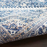 Nourison Vintage Home Vintage Blue 3'9" x 5'9" Area Rug, Easy Clean, Non Shedding, Bed Room, Living Room, Dining Room, Backyard, Deck, Patio (4x6)