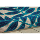 Nourison Aloha Indoor/Outdoor Navy 3'6" x 5'6" Area Rug, Easy Cleaning, Non Shedding, Bed Room, Living Room, Dining Room, Backyard, Deck, Patio (4x6)