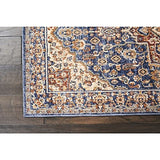 Nourison Reseda Vintage Blue 2'3'' x 7'6'' Area-Rug, Easy-Cleaning, Non Shedding, Bed Room, Living Room, Dining Room, Kitchen (2x8)