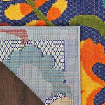 Nourison Aloha Indoor/Outdoor Navy Multicolor 2'8" x 4' Area Rug, Easy Cleaning, Non Shedding, Bed Room, Living Room, Dining Room, Backyard, Deck, Patio (3x4)