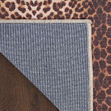Nourison Washables Animal Print Leopard 5'2" x 7' Area -Rug, Easy -Cleaning, Non Shedding, Bed Room, Living Room, Dining Room, Kitchen (5x7)" }