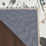 Nourison Washables Floral Ivory Multicolor 4' x 6' Area -Rug, Easy -Cleaning, Non Shedding, Bed Room, Living Room, Dining Room, Kitchen (4x6)