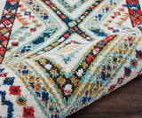 Nourison Transitional Decor Transitional White 2'2'' x 7'9'' Area-Rug, Easy-Cleaning, Non Shedding, Bed Room, Living Room, Dining Room, Kitchen (2x8)