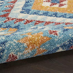 Nourison Passion Transitional Blue/Multicolor 3'9" x 5'9" Area Rug, Easy Clean, Non Shedding, Bed Room, Living Room, Dining Room, Kitchen (4x6)