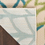 Nourison Aloha Indoor/Outdoor Green Multicolor 2' x 6' Area Rug, Easy Cleaning, Non-Shedding, Bed Room, Living Room, Dining Room, Backyard, Patio, Deck (2x6)