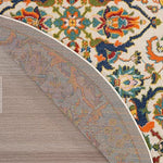 Nourison Allur Bohemian Ivory Multicolor 4' x Round Area -Rug, Easy -Cleaning, Non Shedding, Bed Room, Living Room, Dining Room, Kitchen (4 Round)